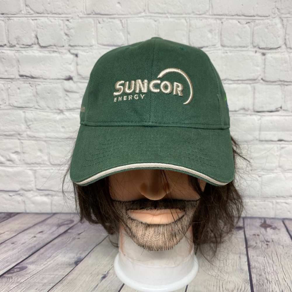 Oilfield Hat Cap Strap Back Green Suncor Energy WAPISIW Lookout Reclamation